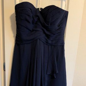 Short Crinkle Chiffon Dress- Marine Color